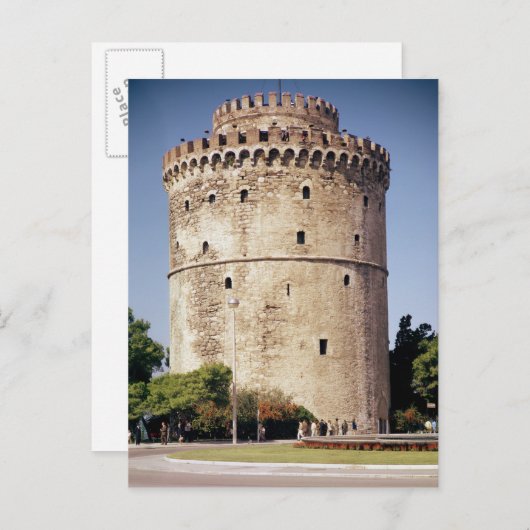 Der weiße Turm, der während der Postkarte (Vorne/Hinten)