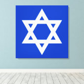 Der weiße und blaue Star von David Leinwanddruck (Insitu (Holzboden))
