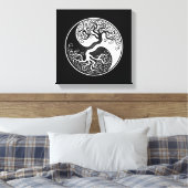 Der weiße und schwarze Baum des Lebens Yin Yang Leinwanddruck (Insitu (Schlafzimmer))