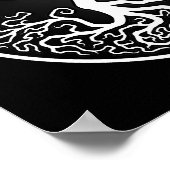 Der weiße und schwarze Baum des Lebens Yin Yang Poster (Ecke)