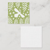 Der weiße Vogel Quadratische Visitenkarte (Vorne/Hinten)