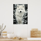 Der weiße Wolf Poster (Küche)
