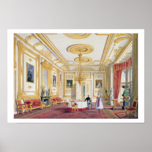 Der weiße zeichnende Raum an Windsor Schloss Poster