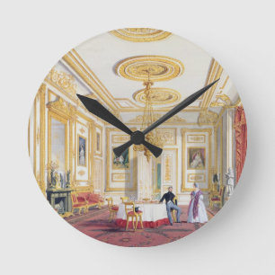 Der weiße zeichnende Raum an Windsor Schloss Runde Wanduhr