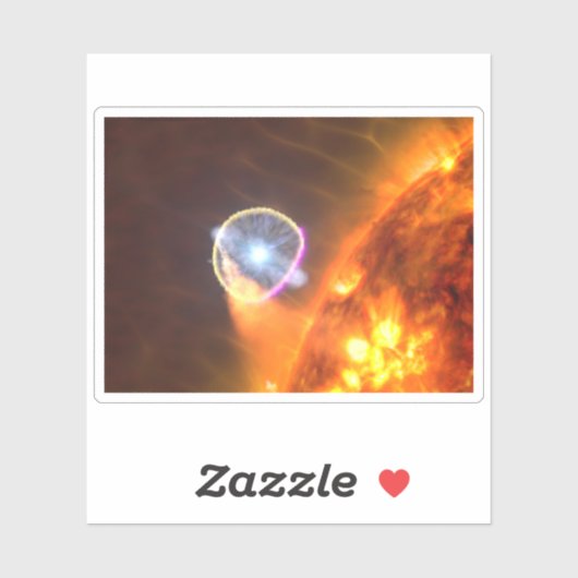 Der weiße Zwergstern in V407 Cygni Aufkleber (Blatt)