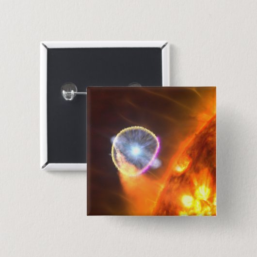 Der weiße Zwergstern in V407 Cygni Button (Vorne & Hinten)