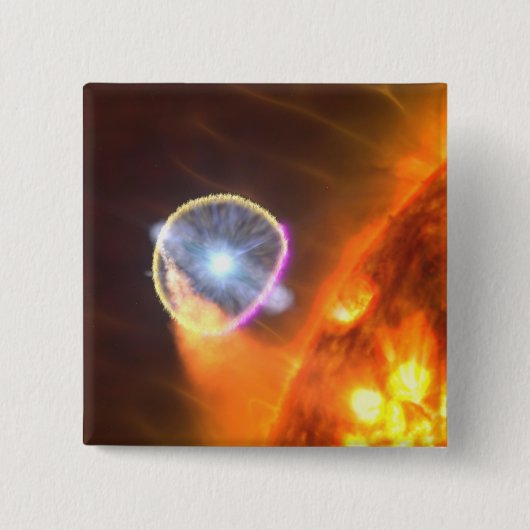 Der weiße Zwergstern in V407 Cygni Button (Vorderseite)