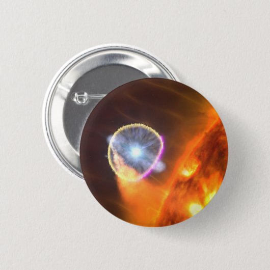 Der weiße Zwergstern in V407 Cygni Button (Vorne & Hinten)