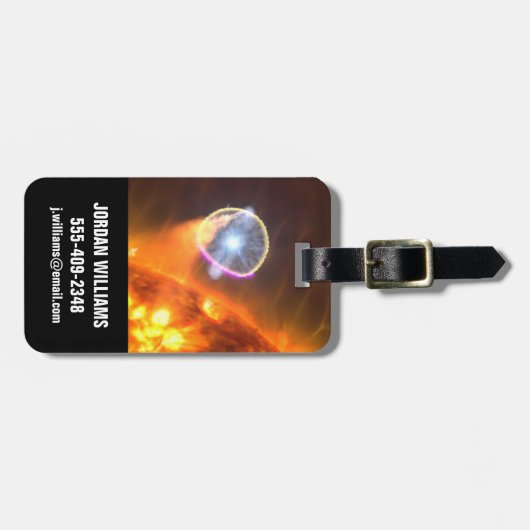 Der weiße Zwergstern in V407 Cygni Gepäckanhänger (Vorderseite horizontal)