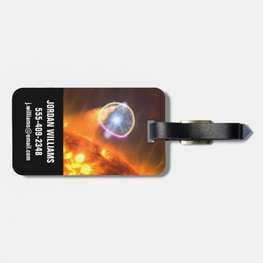 Der weiße Zwergstern in V407 Cygni Gepäckanhänger (Rückseite horizontal)