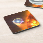 Der weiße Zwergstern in V407 Cygni Getränkeuntersetzer (Linke Seite)