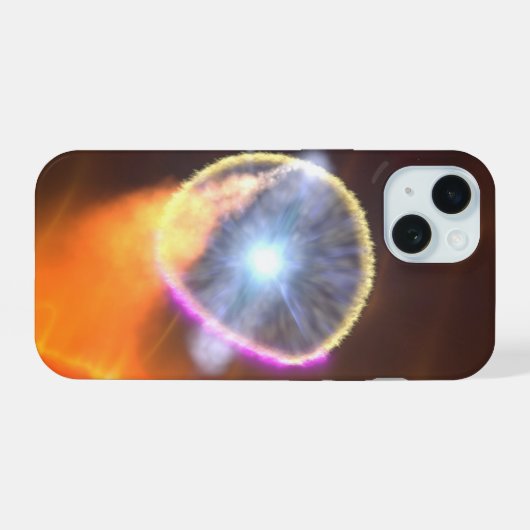 Der weiße Zwergstern in V407 Cygni iPhone 15 Hülle (Rückseite (Horizontal))