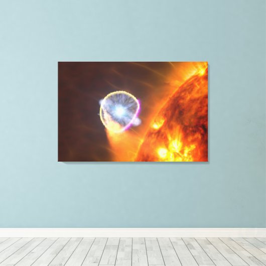 Der weiße Zwergstern in V407 Cygni Leinwanddruck (Insitu (Holzboden))