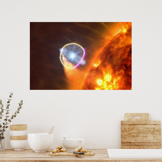 Der weiße Zwergstern in V407 Cygni Poster (Küche)