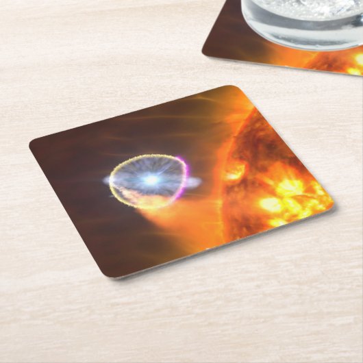 Der weiße Zwergstern in V407 Cygni Rechteckiger Pappuntersetzer (angewinkelt)