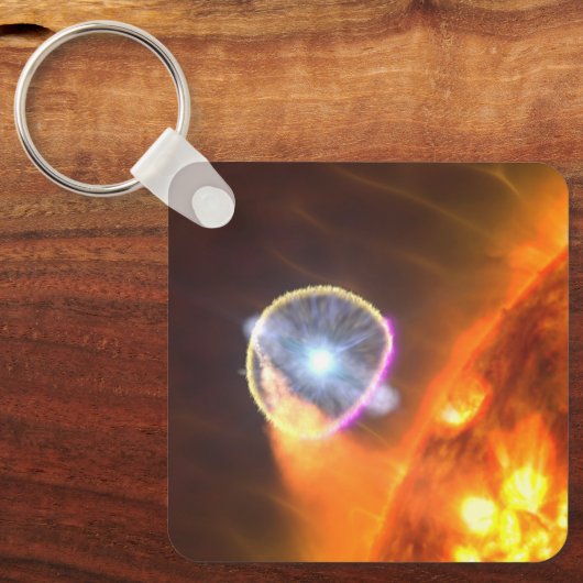 Der weiße Zwergstern in V407 Cygni Schlüsselanhänger (Vorderseite)