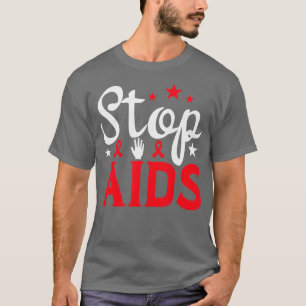 Der Welt-Aids-Tag stoppt Aids Awareness Red Ribbon T-Shirt