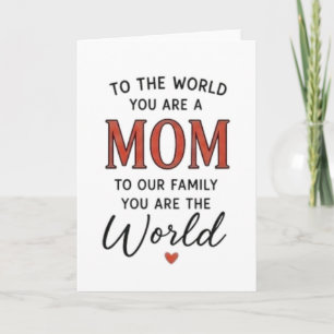 Der Welt bist du eine Mutter Karte