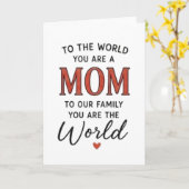Der Welt bist du eine Mutter Karte (Gelbe Blume)