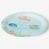 ​ der Welt Geburtstagsparty ​ niedlichen See Pappteller (Schrägansicht)