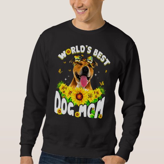 Der Welt-Tag der besten Pitbull-Mama Sweatshirt (Vorderseite)