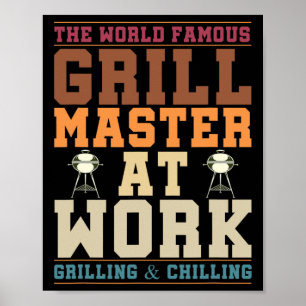 Der weltberühmte Grillmeister bei der Arbeit Lusti Poster