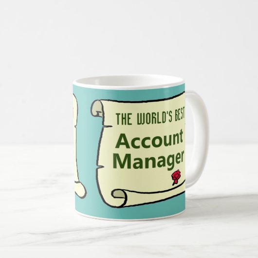 Der weltbeste Account-Manager. Kaffeetasse (VorderseiteRechts)
