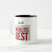Der weltbeste BOYFRIEND-Individuelle Name B29G Zweifarbige Tasse (Vorderseite Links)