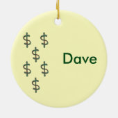 Der weltbeste Buchhalter mit Dollar-Zeichen Keramikornament (Hinten)