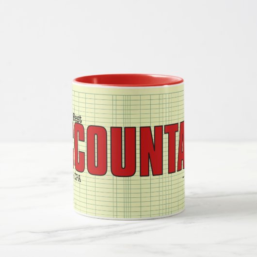Der weltbeste Buchhalter mit mehr und mehr Namen Tasse (Zentrum)