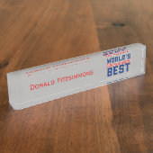 Der weltbeste Buchhalter Namensplakette (Seite)