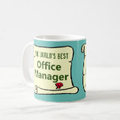 Der weltbeste Büromanager. Kaffeetasse (Vorderseite Links)