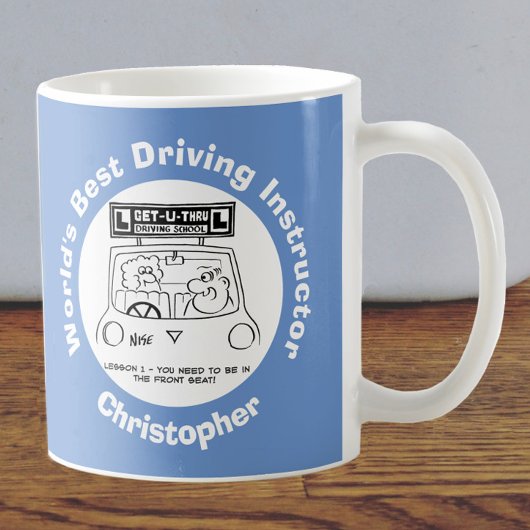 Der weltbeste Cartoon für den Autofahrer Kaffeetasse