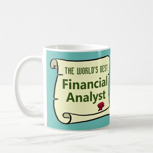 Der weltbeste Finanzanalyst. Kaffeetasse (Links)