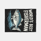 Der weltbeste Fischereienthusiast Fleecedecke (Vorderseite (Horizontal))