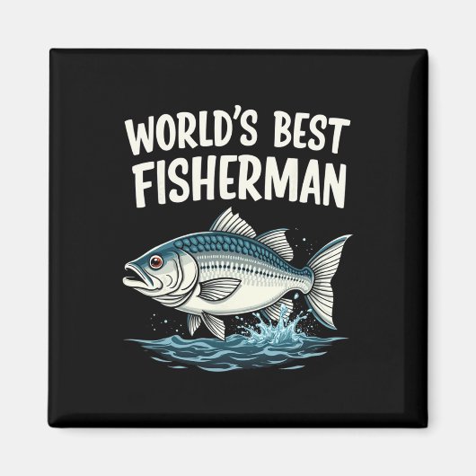 Der weltbeste Fischereienthusiast Magnet (Vorne)