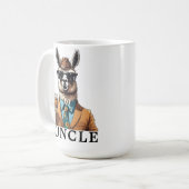 Der weltbeste funktionelle Onkel-Lama Kaffeetasse (Vorderseite Links)