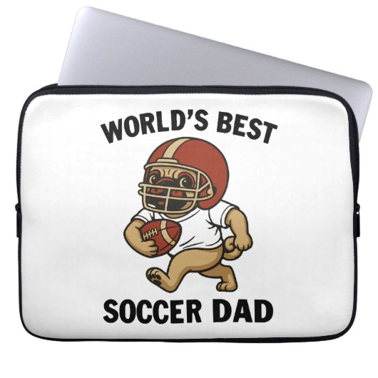 Der weltbeste Fußball-Vater - Mops Laptopschutzhülle (Vorderseite)