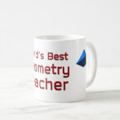 Der weltbeste Geometry-Lehrer mit 3D-Formen Kaffeetasse (VorderseiteRechts)