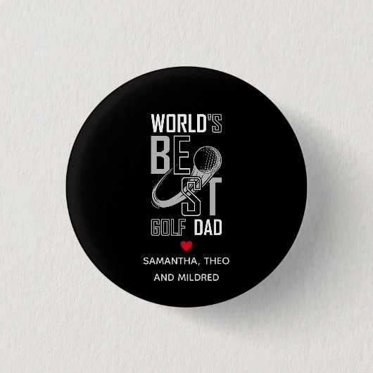 Der weltbeste Golf Vater - Funny & Thoughtful Gift Button (Vorderseite)