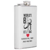 Der weltbeste Golf Vater - Funny & Thoughtful Gift Flachmann (Rechts)