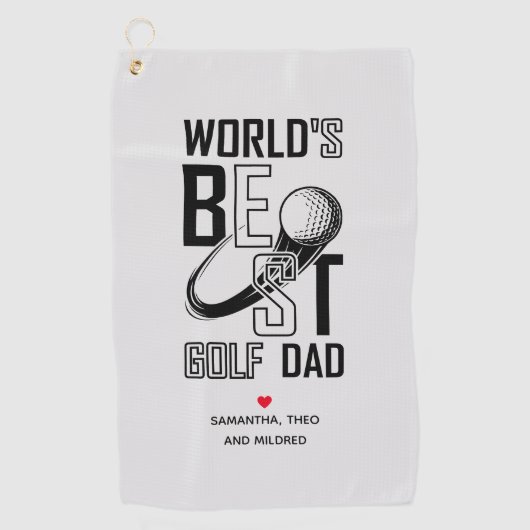Der weltbeste Golf Vater - Funny & Thoughtful Gift Golfhandtuch (Vorderseite)