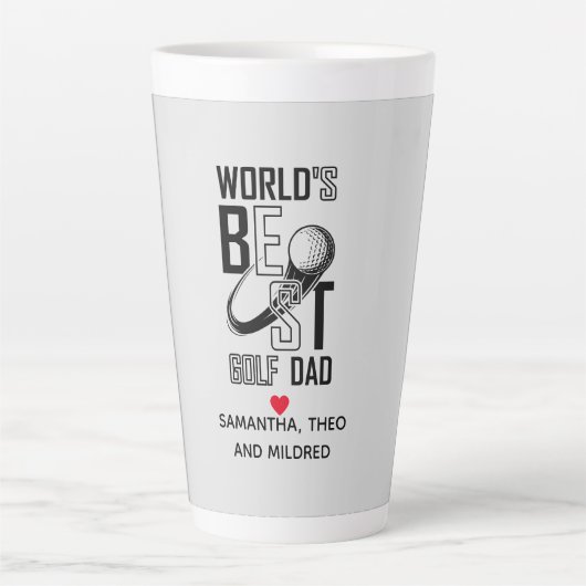 Der weltbeste Golf Vater - Funny & Thoughtful Gift Milchtasse (Vorderseite)