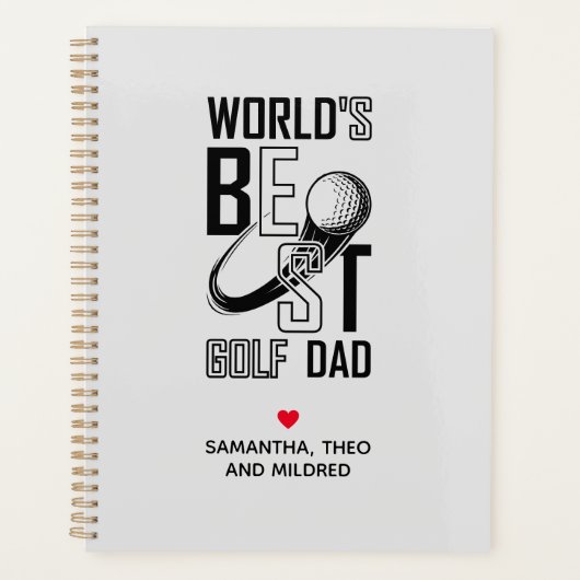 Der weltbeste Golf Vater - Funny & Thoughtful Gift Planer (Vorderseite)