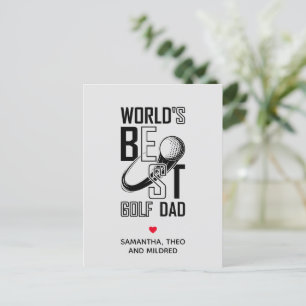 Der weltbeste Golf Vater - Funny & Thoughtful Gift Postkarte