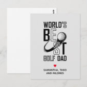 Der weltbeste Golf Vater - Funny & Thoughtful Gift Postkarte (Vorne/Hinten)