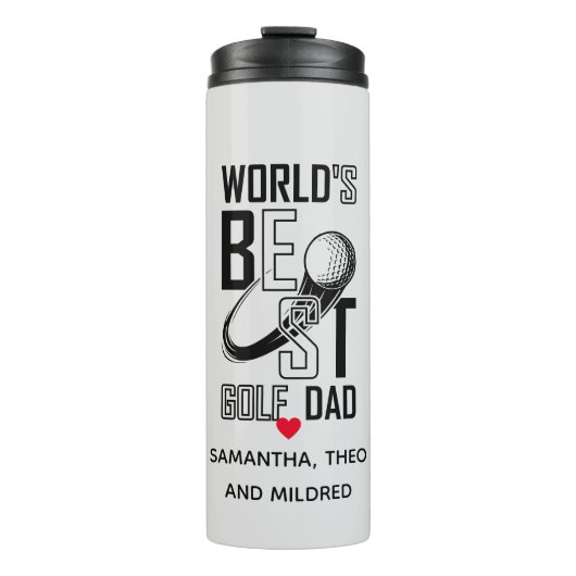 Der weltbeste Golf Vater - Funny & Thoughtful Gift Thermosbecher (Vorderseite)