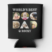 Der weltbeste Hund-Vater 6 Foto Collage Paw Dog Lo Dosenkühler (Vorderseite)