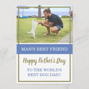 Der Weltbeste Hund-Vater mit individuellem Foto Va Karte