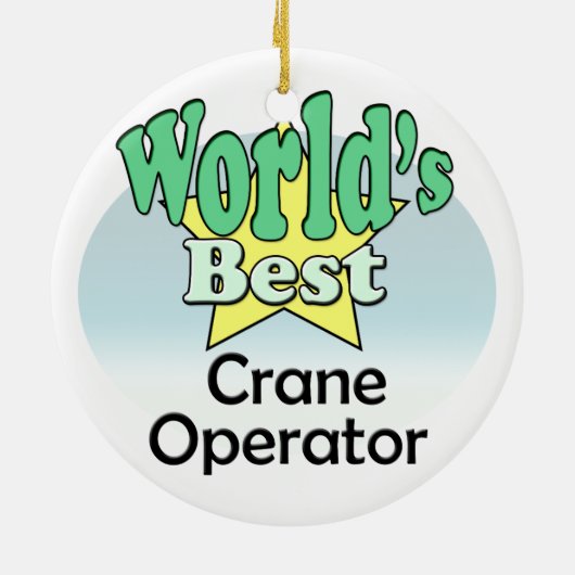 Der weltbeste Kranbetreiber Keramik Ornament (Hinten)